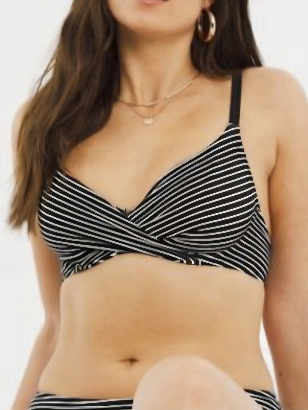 FIGLEAVES🫍 Tailor Underwired Non- Padded Wrap Plunge Bikini Top SIZE 32DD